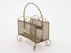 Victorian Brass Wire Work Letter Rack, circa 1890