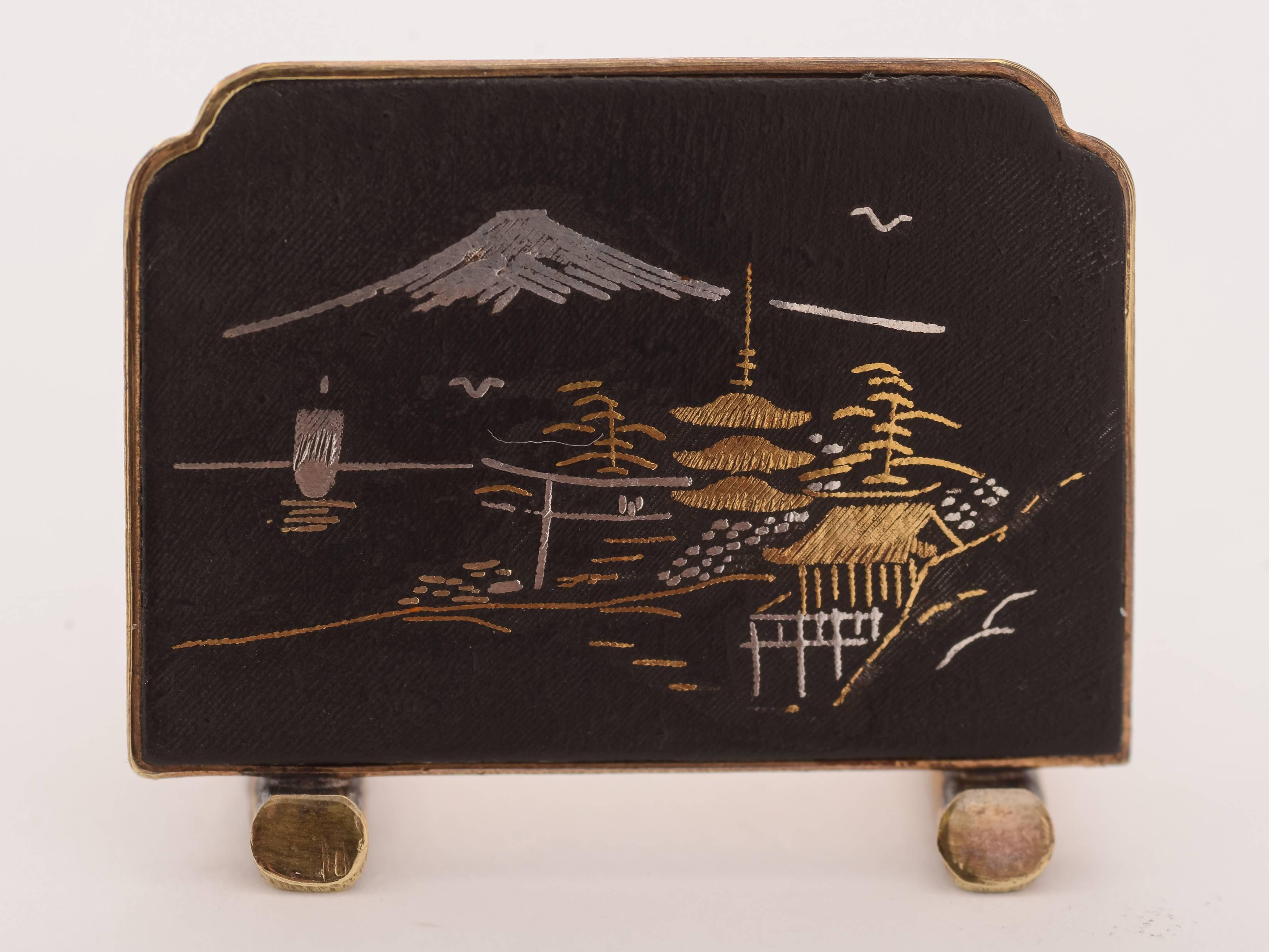 Early 20th Century Set of Six Japanese Komai-Style Menu Holders, circa 1920 For Sale