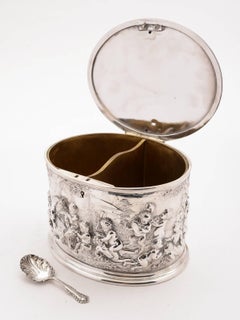 Grand Victorian Silver Plated Tea Caddy, circa 1870