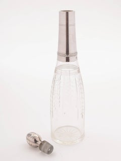 French Silver-Topped Liqueur Decanter, circa 1900