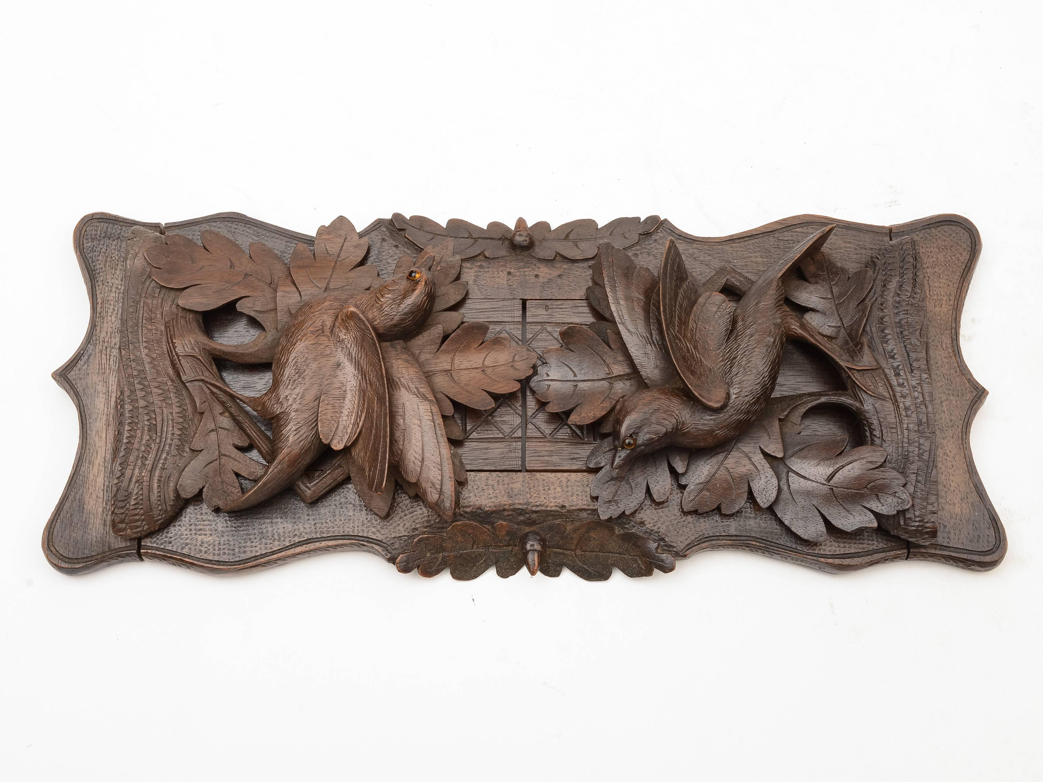 European Black Forest Carved Book Rack, circa 1900 For Sale