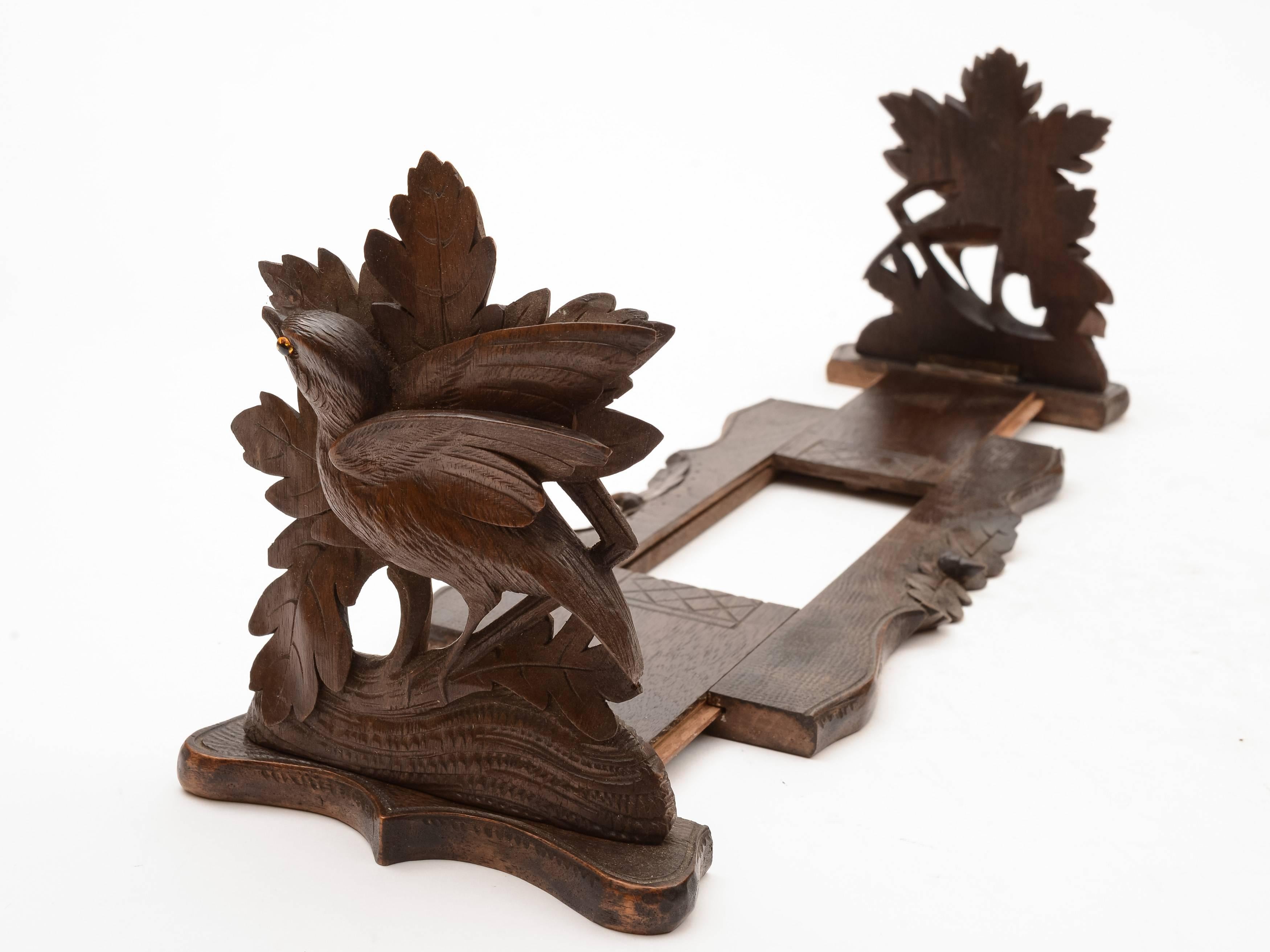 Black Forest Carved Book Rack, circa 1900 In Good Condition For Sale In Umberleigh, Devon