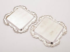 Pair of Silver Plated Card Trays, circa 1905