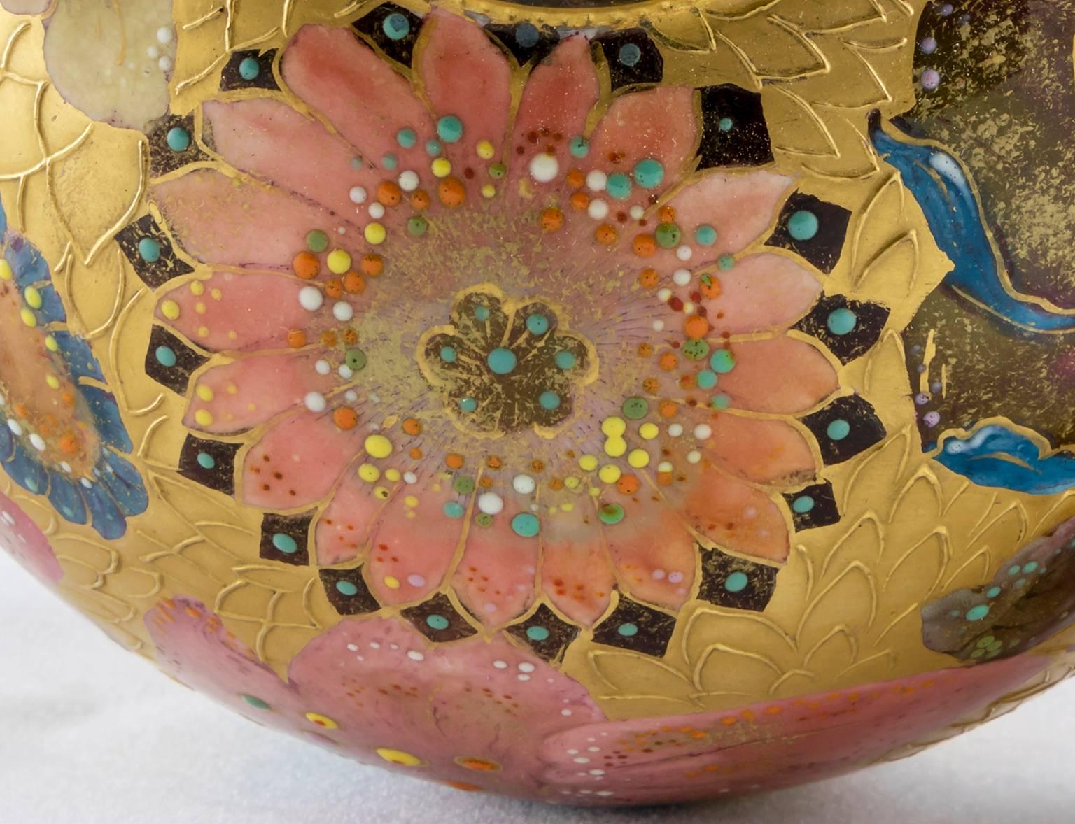 Aesthetic Movement 19th Century Porcelain Royal Crown Derby Gilded Age Pot Pourri