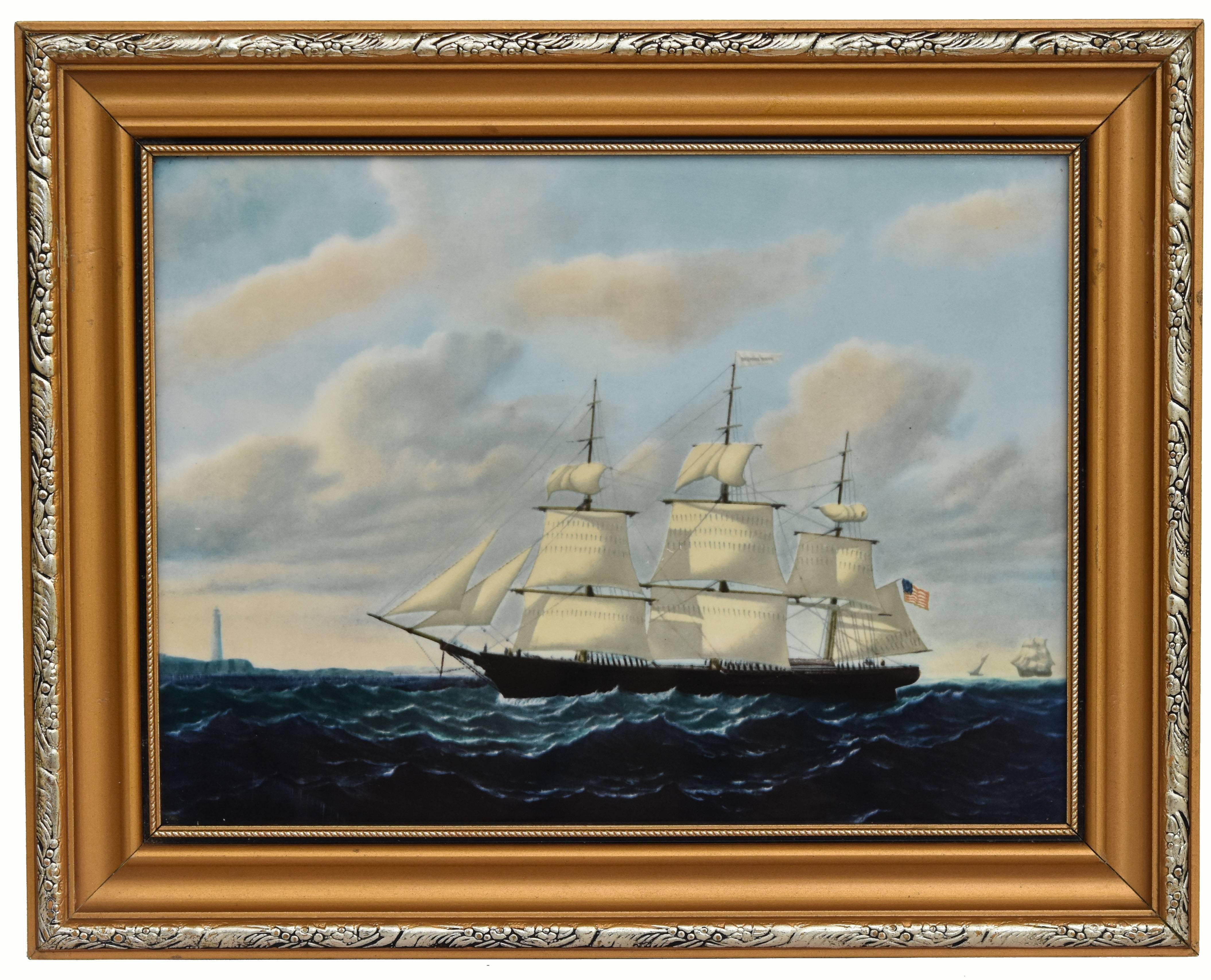 Great Britain (UK) Clipper Ships of America after Original Painting Nautical Sailing Framed Plaques For Sale