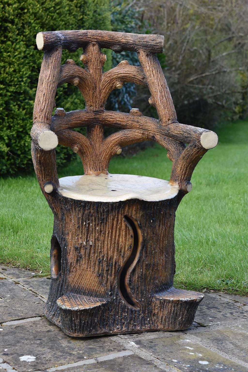 tree trunk chair