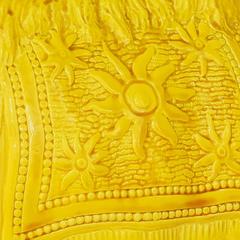 19th Century Yellow Elephant Jardiniere Vase Ault Arts & Crafts