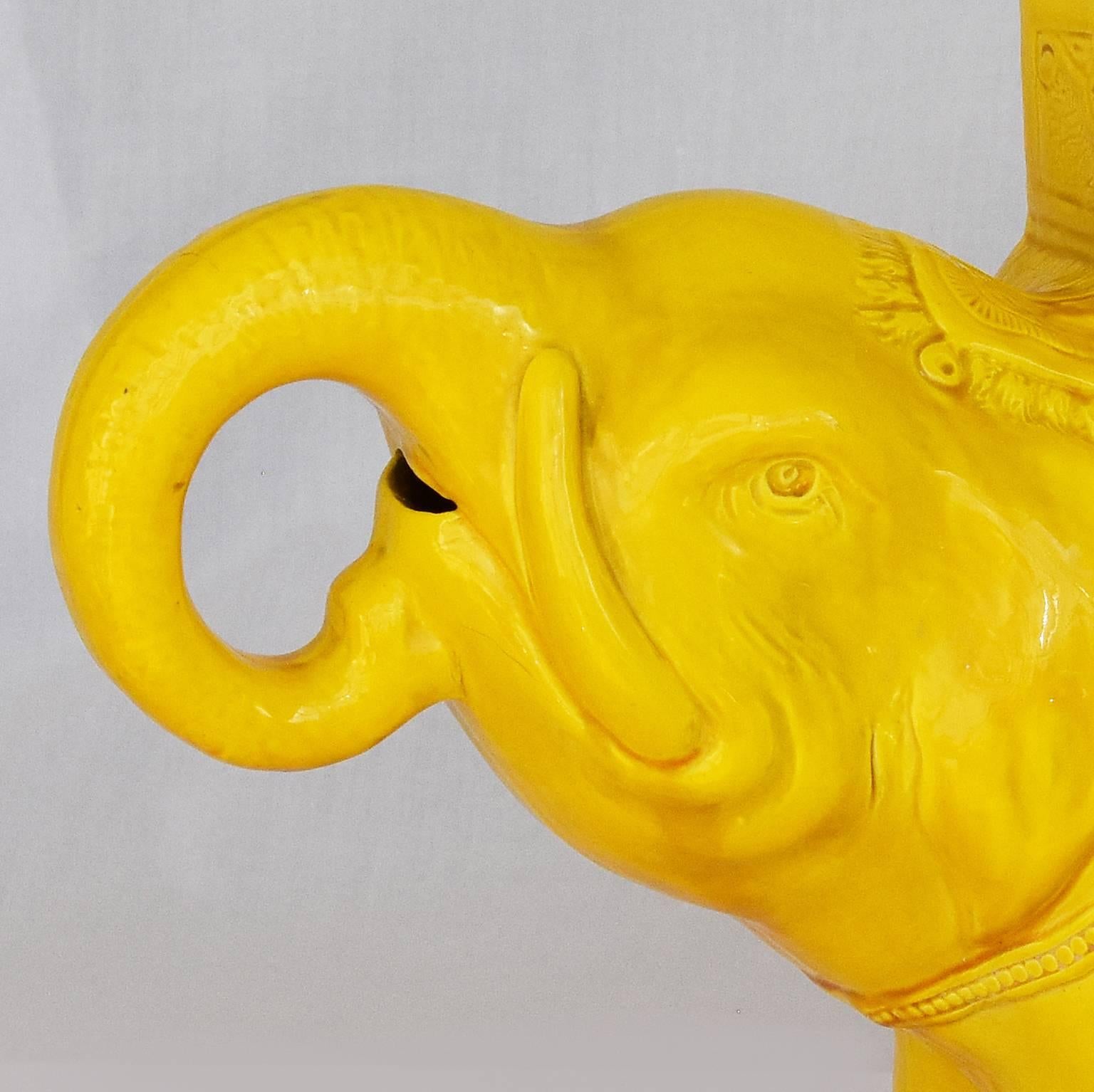 Pottery 19th Century Yellow Elephant Jardiniere Vase Ault Arts & Crafts