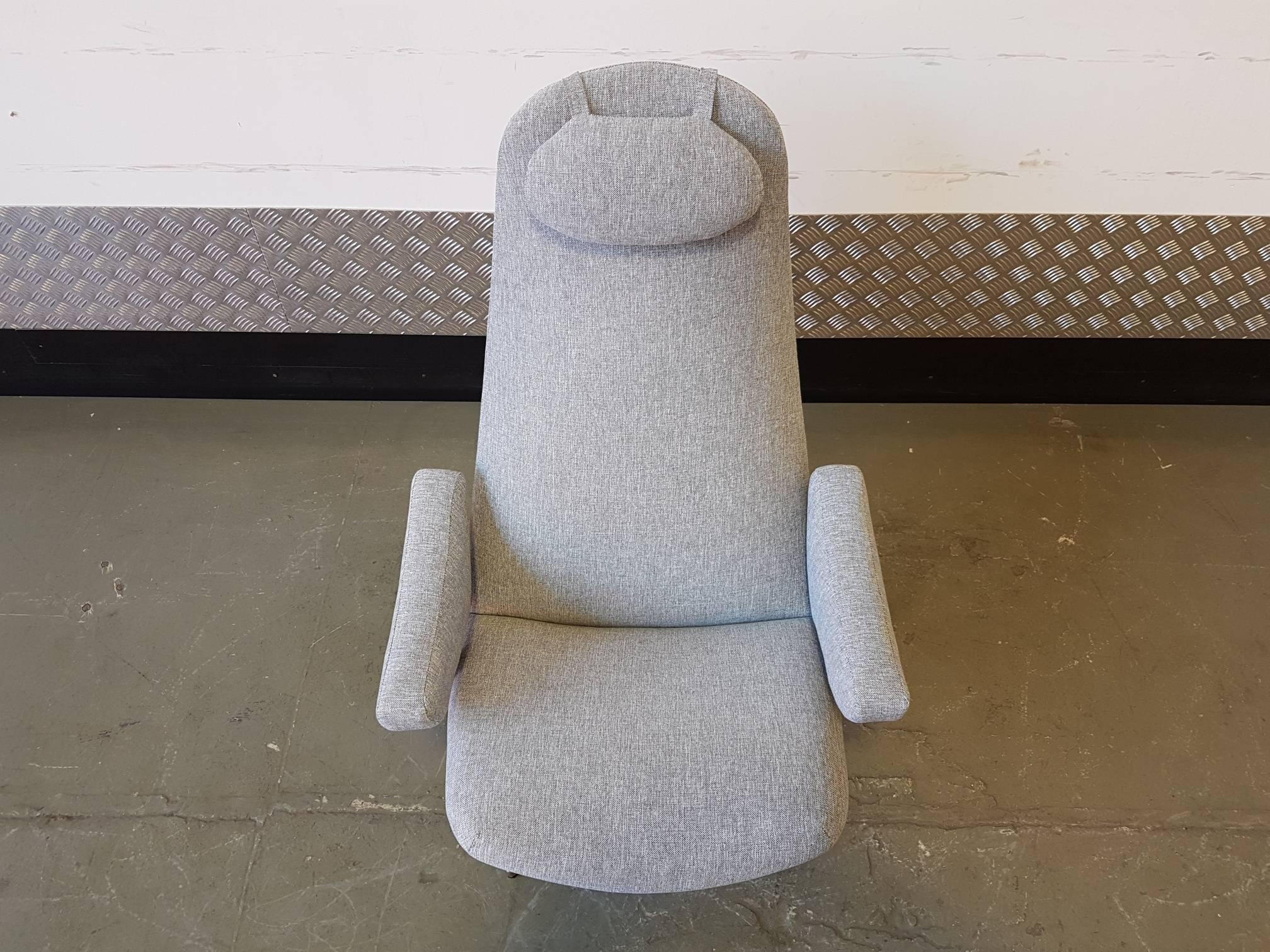 Aluminum 1960s Contourette Lounge Chair by Alf Svensson for DUX For Sale