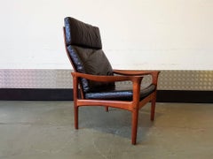 Glostrup Mobelfrabrik Danish High Back Armchair, 1960s, Midcentury