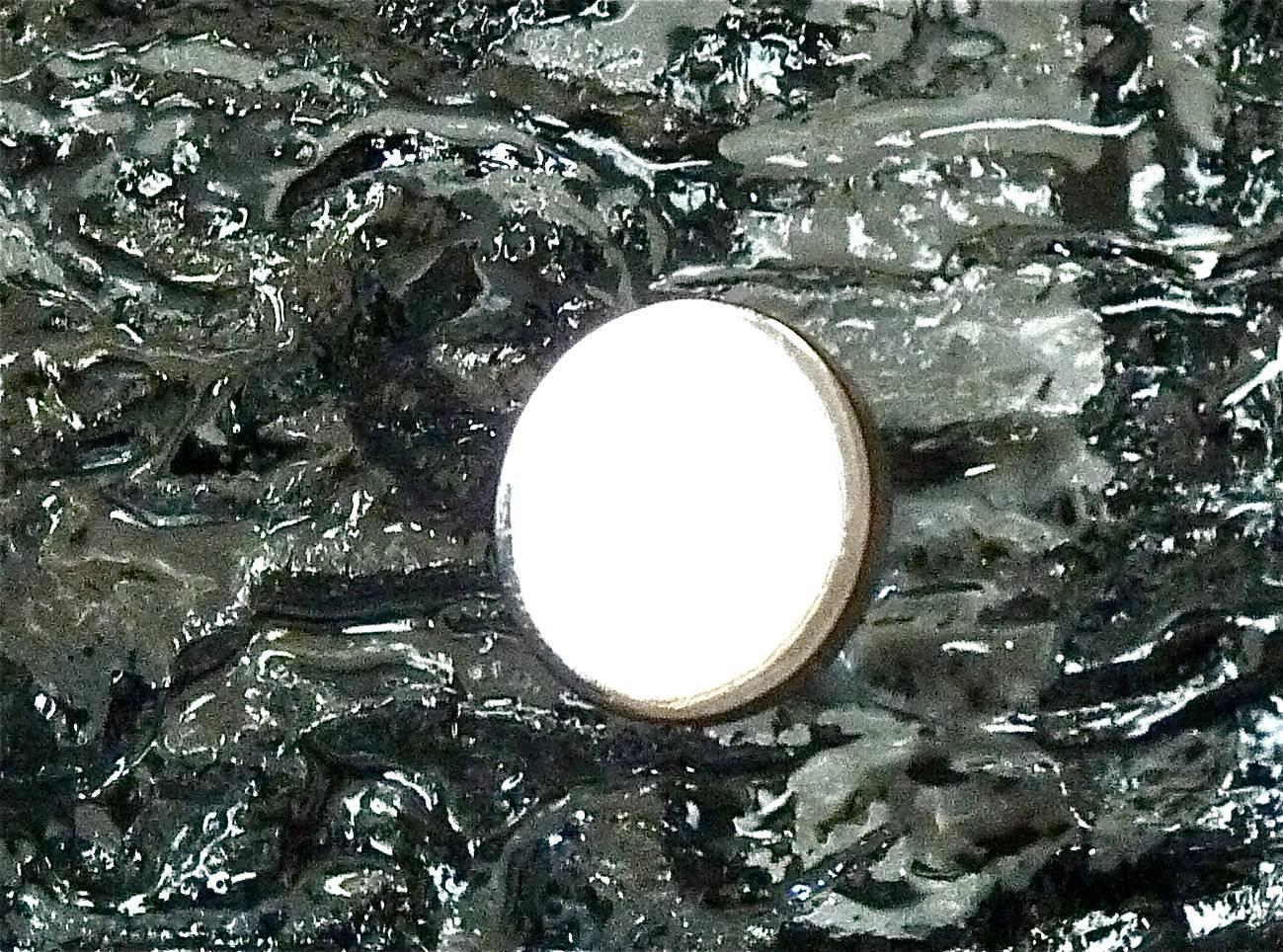 Modernistische Kaiser-Wandleuchten, Murano-Eisglas, Silber, Weiß, Metall, 60er Jahre, Paar (Mattiert)