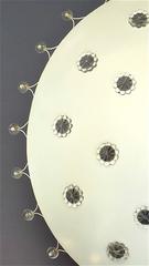 Large Emil Stejnar Bowl Flush Mount Starburst Ceiling Lamp Chandelier by Nikoll