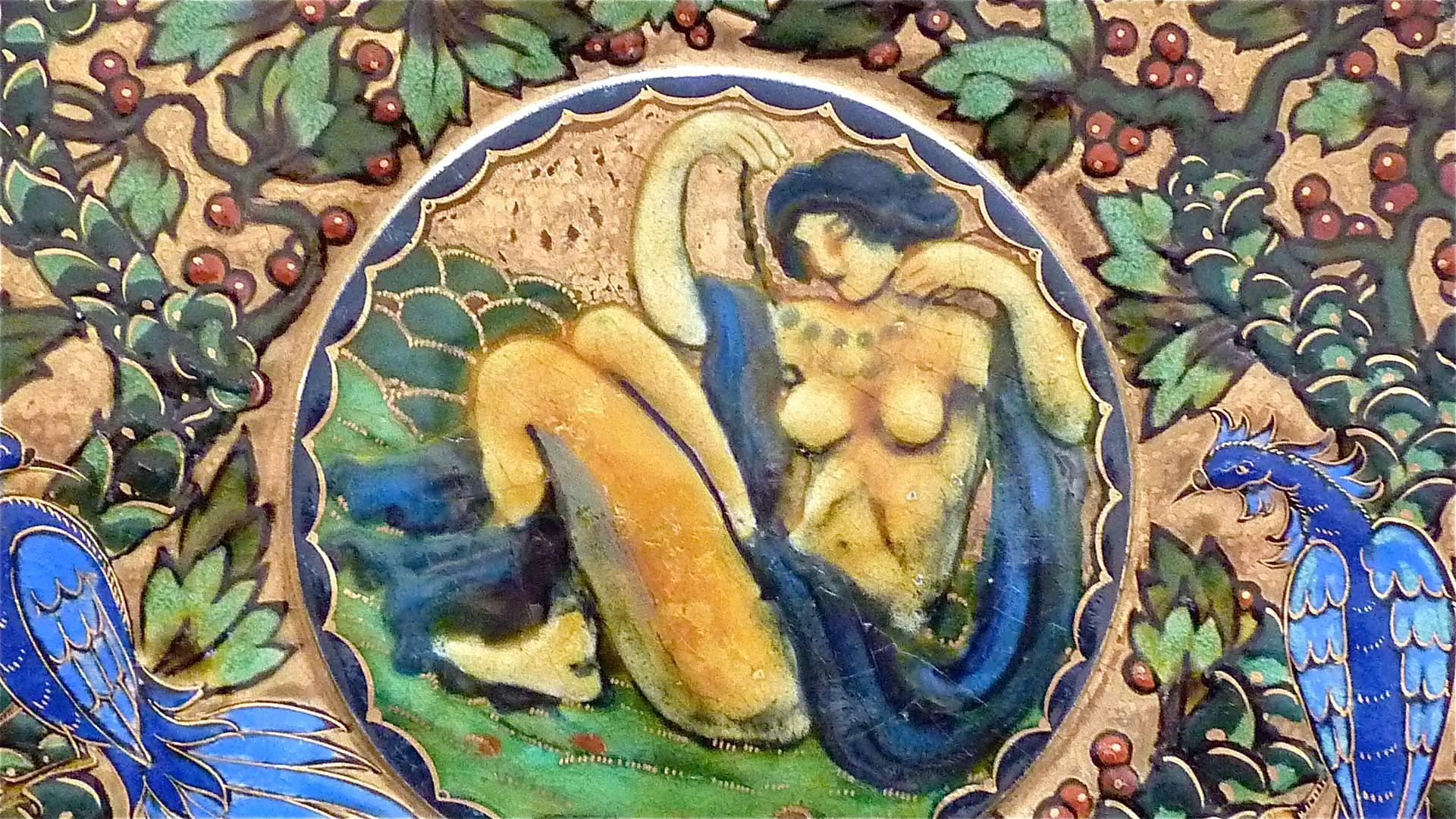 Début du 20ème siècle Assiette en céramique Art Déco d'Odette Heiligenstein Chatrousse, 1925, émail français en vente