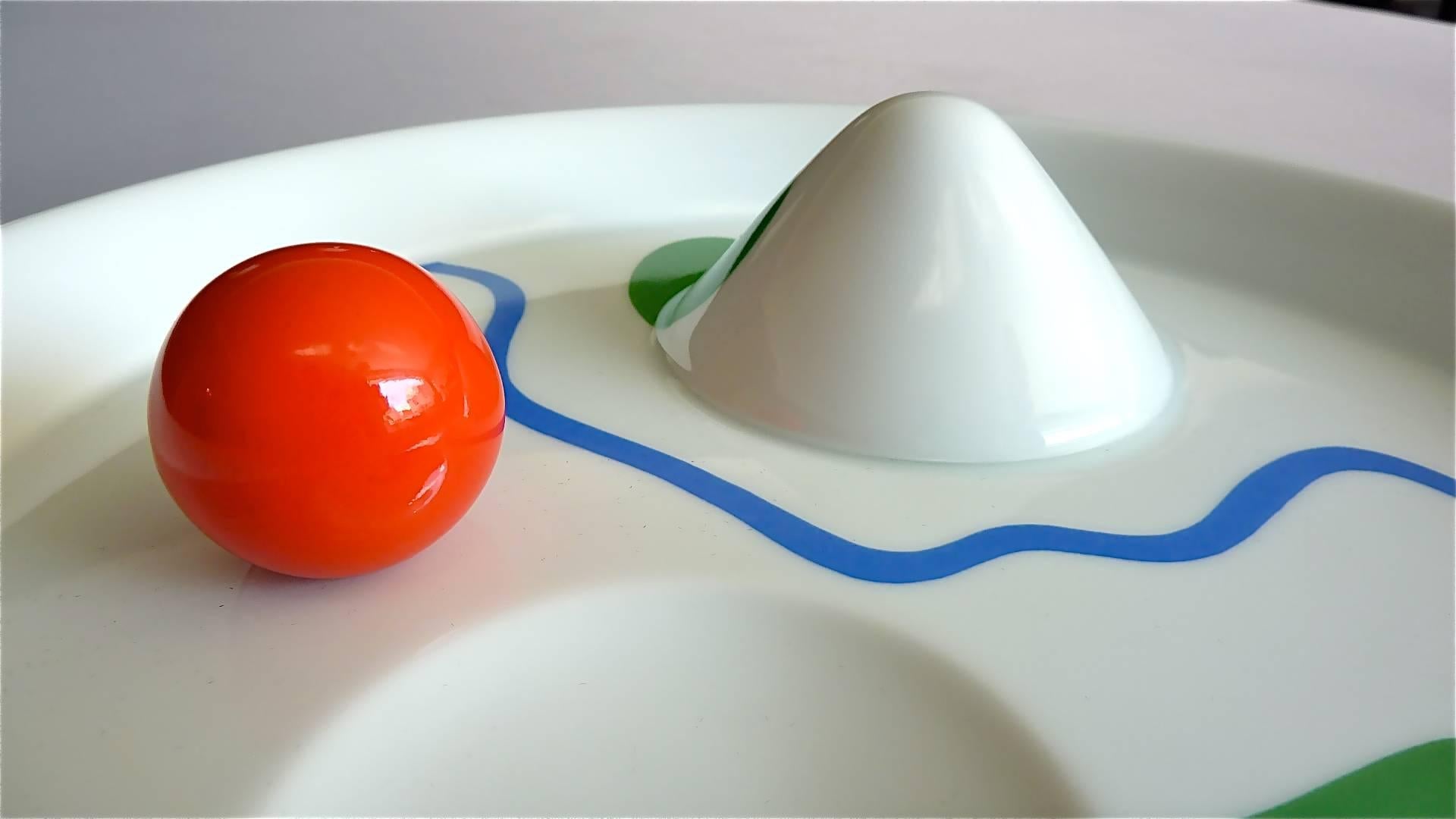German Herbert Bayer Art Porcelain Plate Rosenthal Limiterte Kunstreihen, 1982 Bauhaus