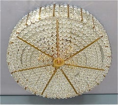 Seltene Emil Stejnar Einbau-Deckenleuchte aus Lucite mit Perlen und Messing, 1950er Jahre Lobmeyr