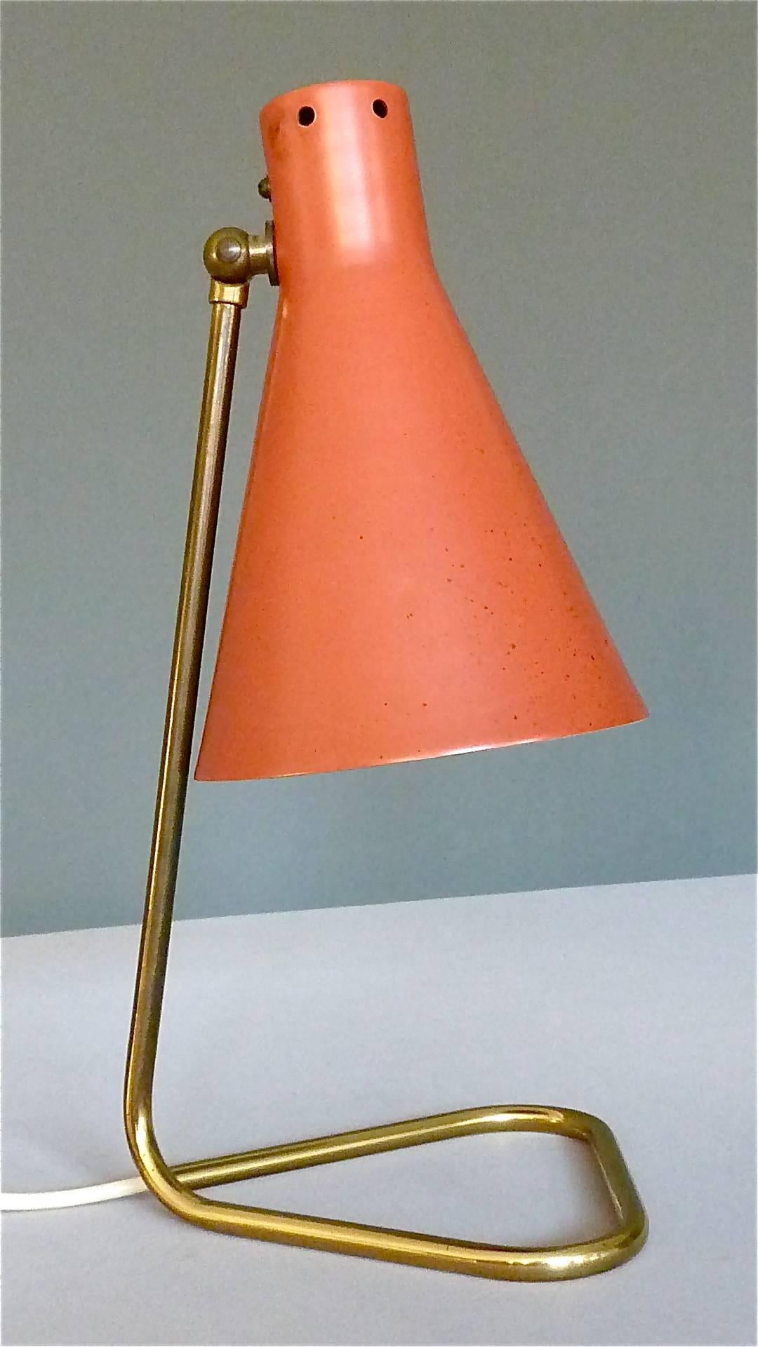 Wonderful midcentury and fabulous of vintage multifunctional table / wall lamp which is made by one of the famous companies Stilnovo, Oluce, Arredoluce, Arteluce or Kalmar attribution, Italy circa 1950s. The adjustable lamp which is made of a