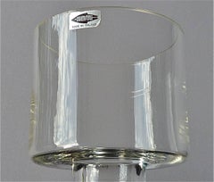 Large Signed Clear Art Glass Vase Candleholder Oiva Toikka Nuutjarvi Notsjo 1964