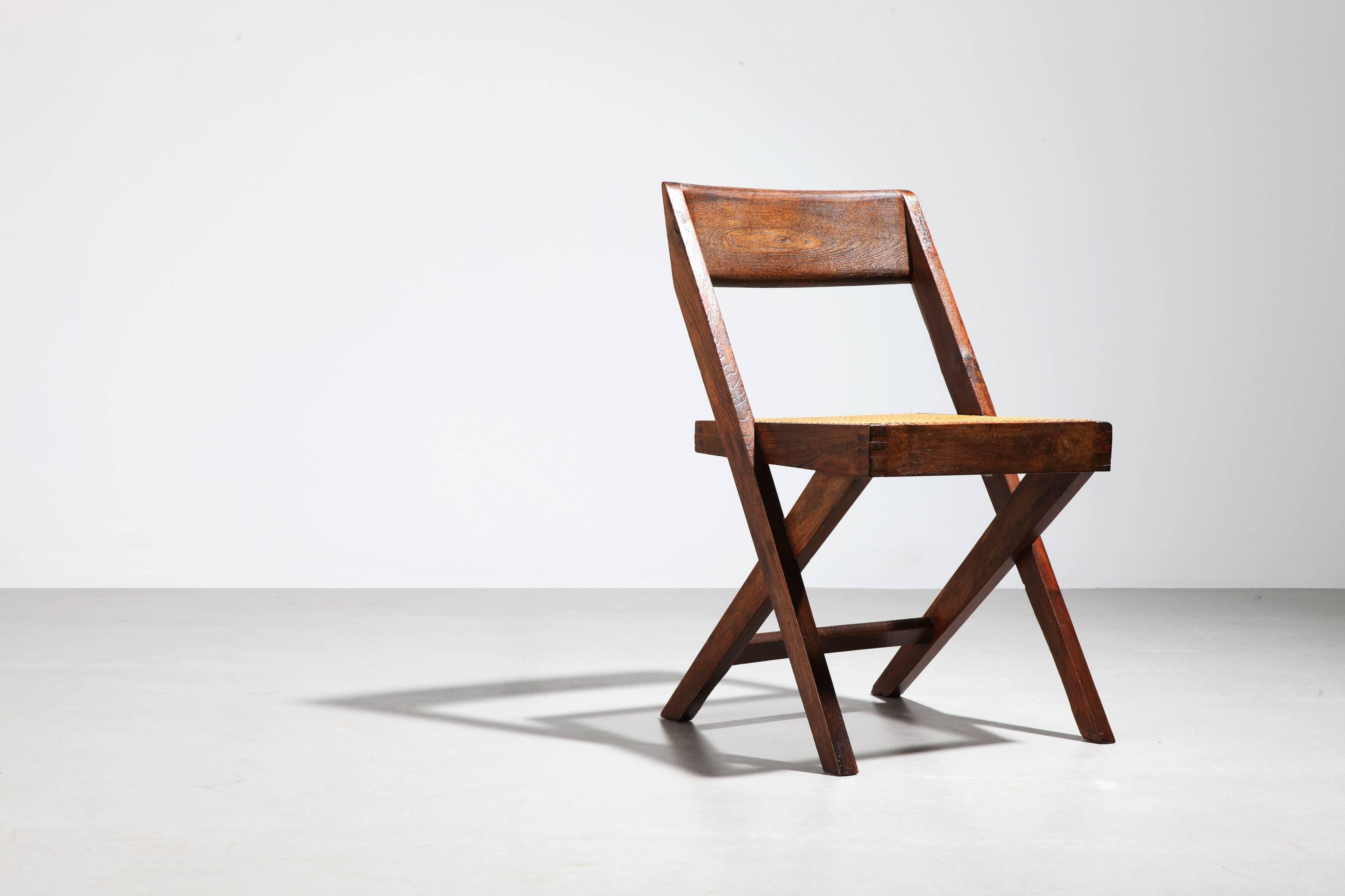 Set of six or sold individually 

This piece comes from the famous Chandigarh project in India, as when India gained independence in 1947, Nehru decided to commission a contemporary architect for the creation of the new capital of the Punjab