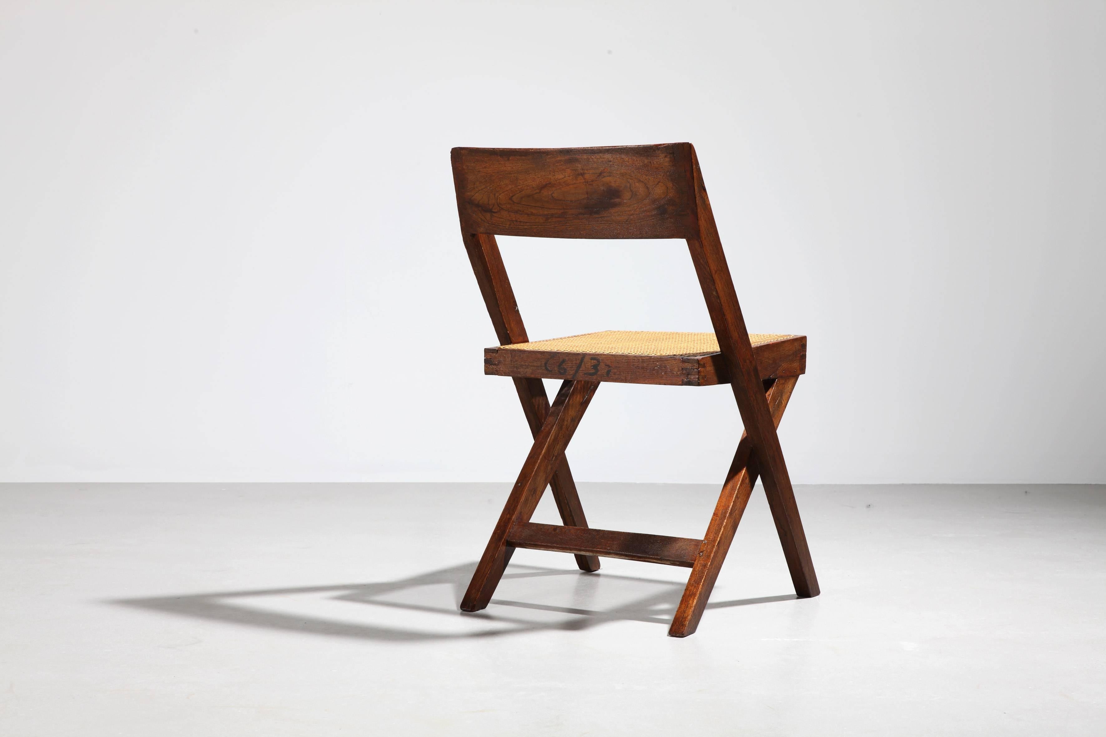 Mid-Century Modern Pierre Jeanneret, Library Chair, ca. 1959-1960