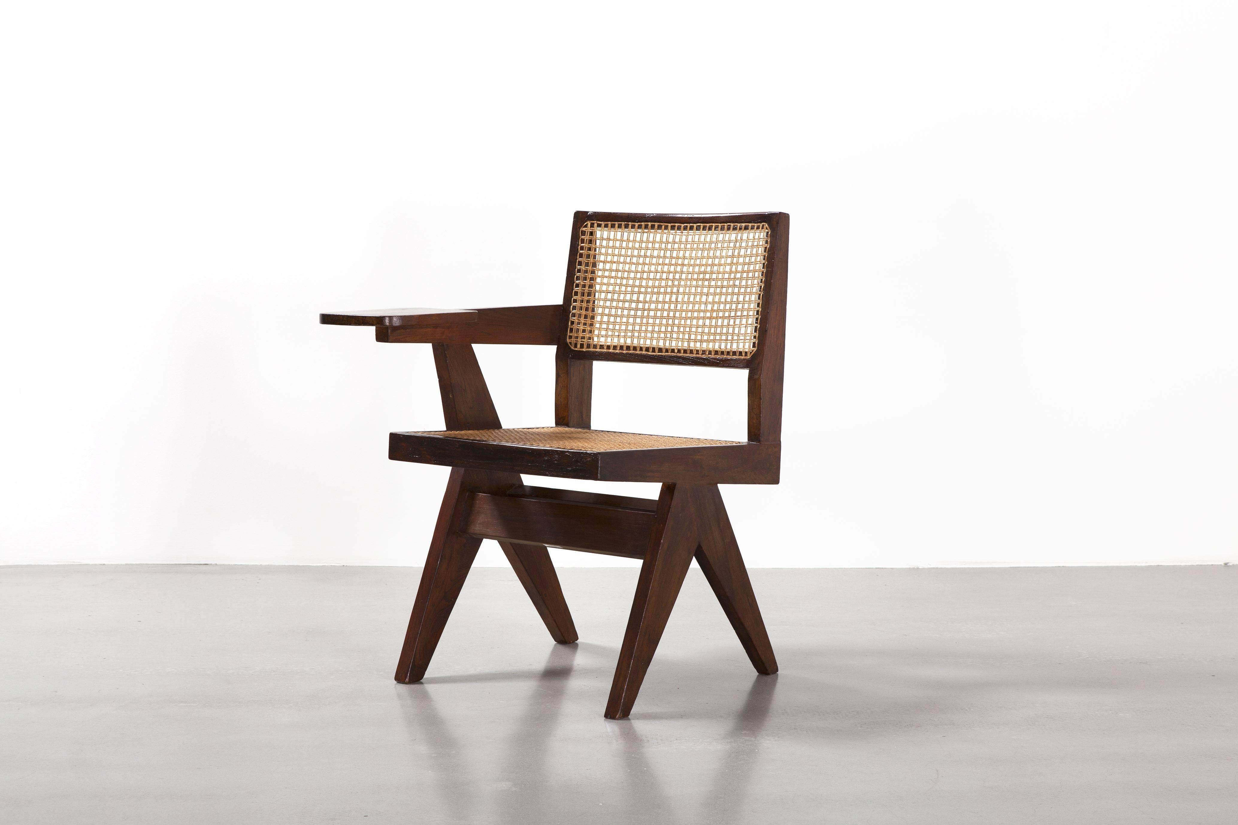 Mid-Century Modern Pierre Jeanneret, Writing Chair, circa 1960