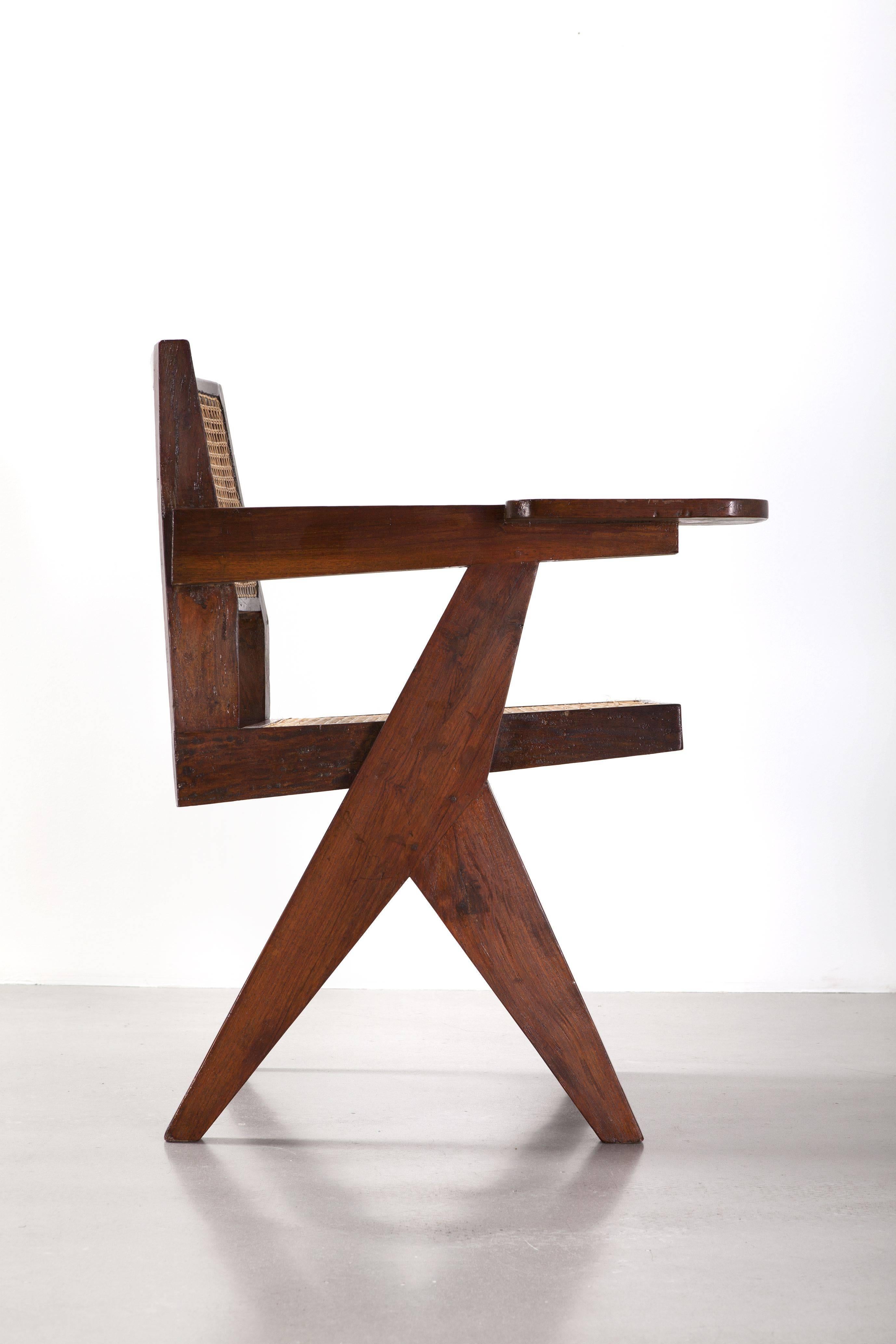 Indian Pierre Jeanneret, Writing Chair, circa 1960