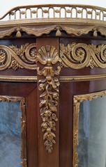 19th Century French Display Cabinet Ormolu Mounts Marble Glazed Serpentine