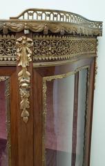 19th Century French Display Cabinet Ormolu Mounts Marble Top