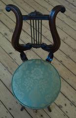 19th Century Music Chair Mahogany Simulated Rosewwod