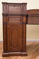 19th Century Georgian Mahogany Twin Pedestal Sideboard Ebony