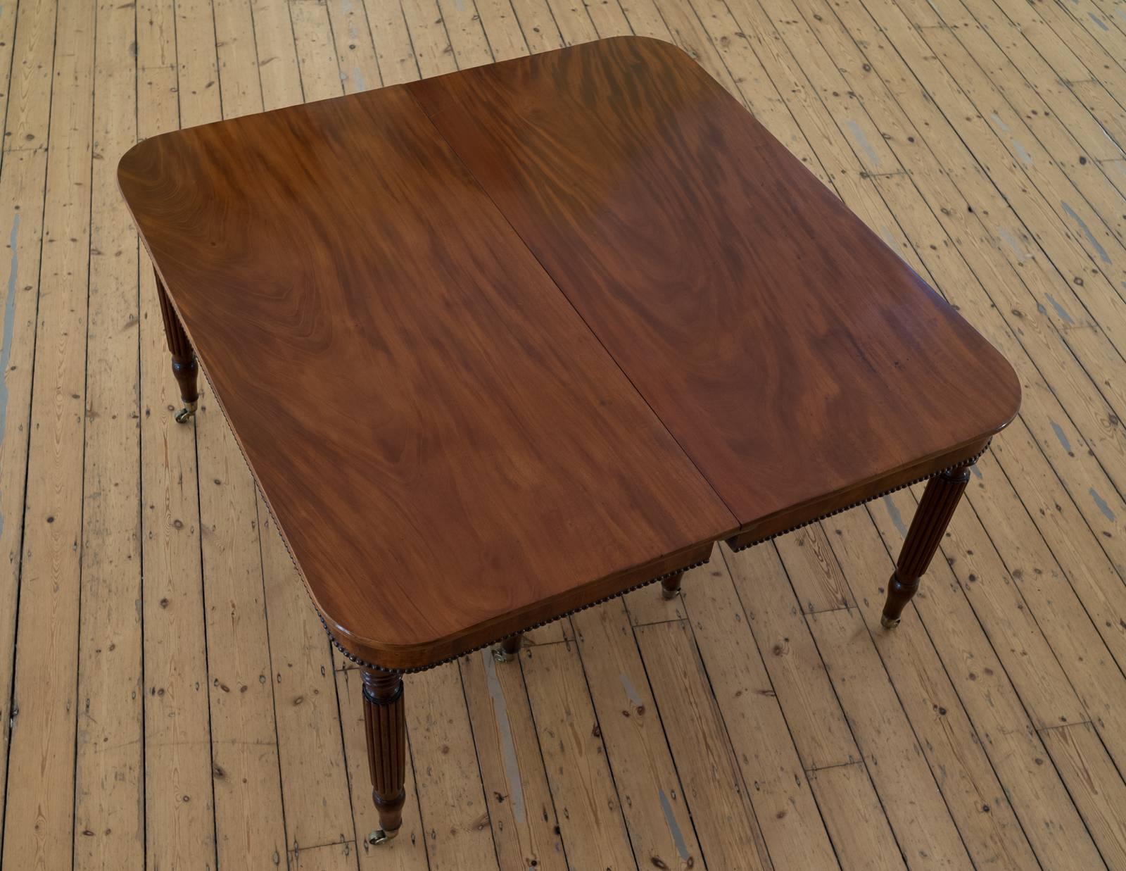 19th Century Regency Flame Mahogany Dining Large Table 1