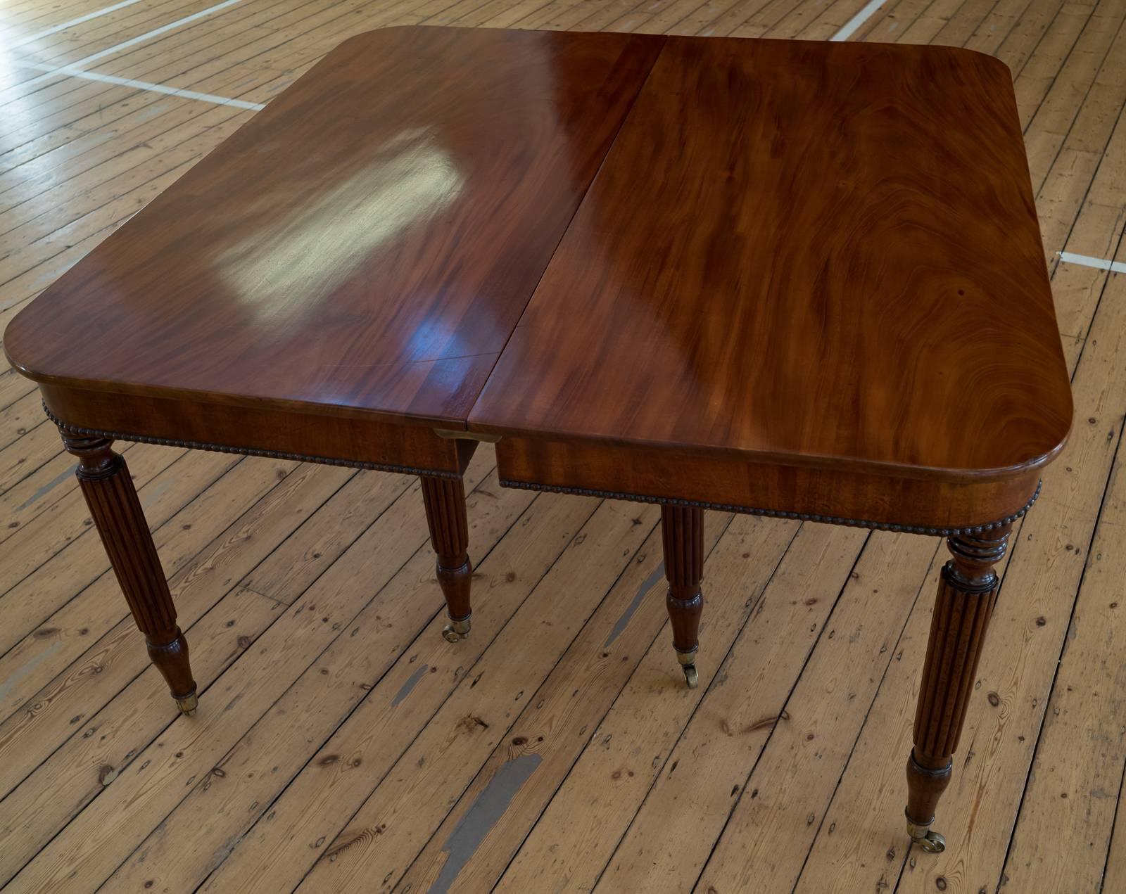 19th Century Regency Flame Mahogany Dining Large Table 2