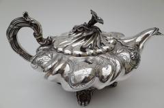 19th Century William IV Charles Emes Three-Piece Silver Tea Set