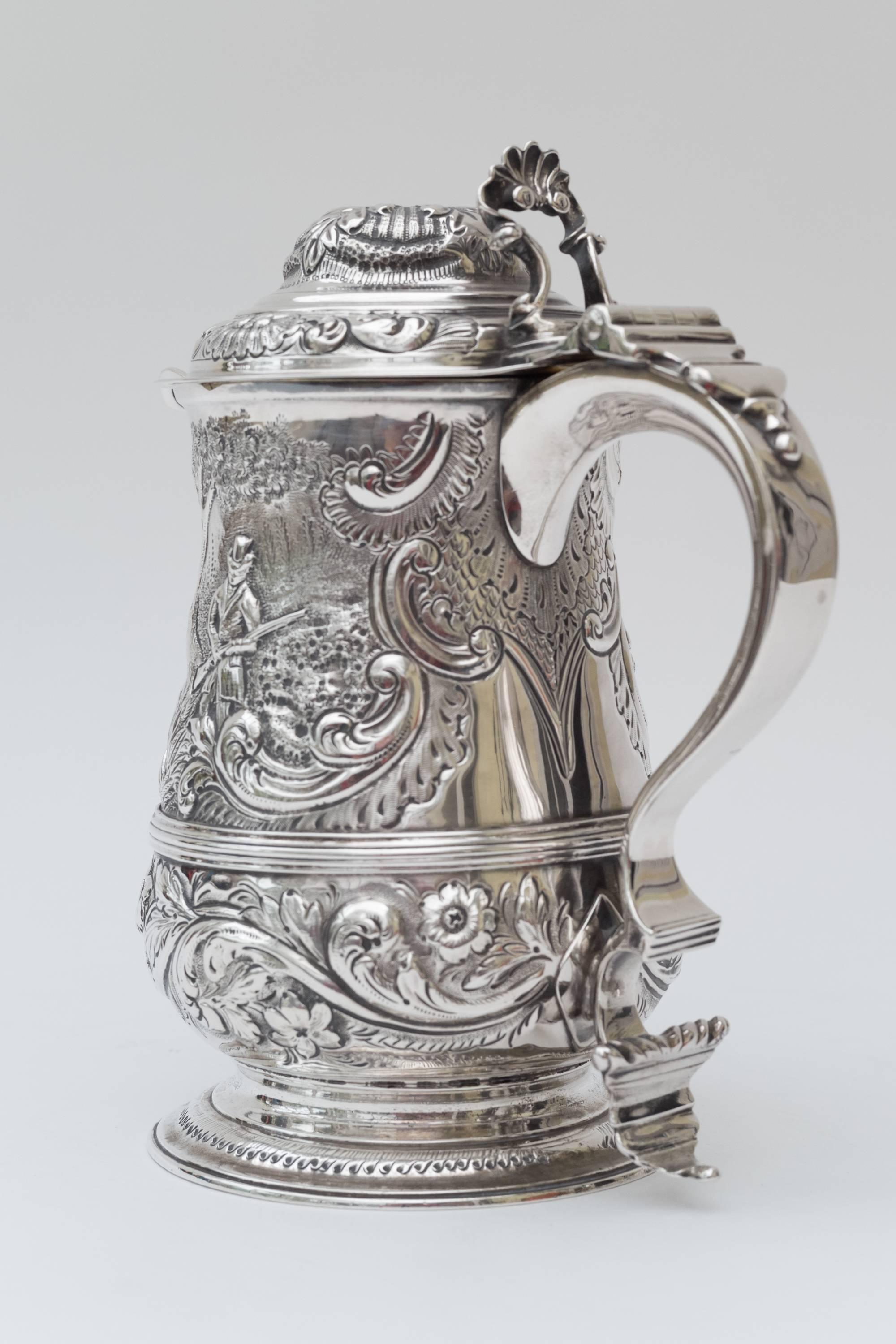 18th Century Silver Tankard William Caldecott, 1765 In Good Condition For Sale In Brighton, GB