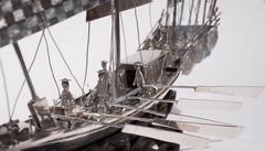 19th Century Silver Chinese Junk