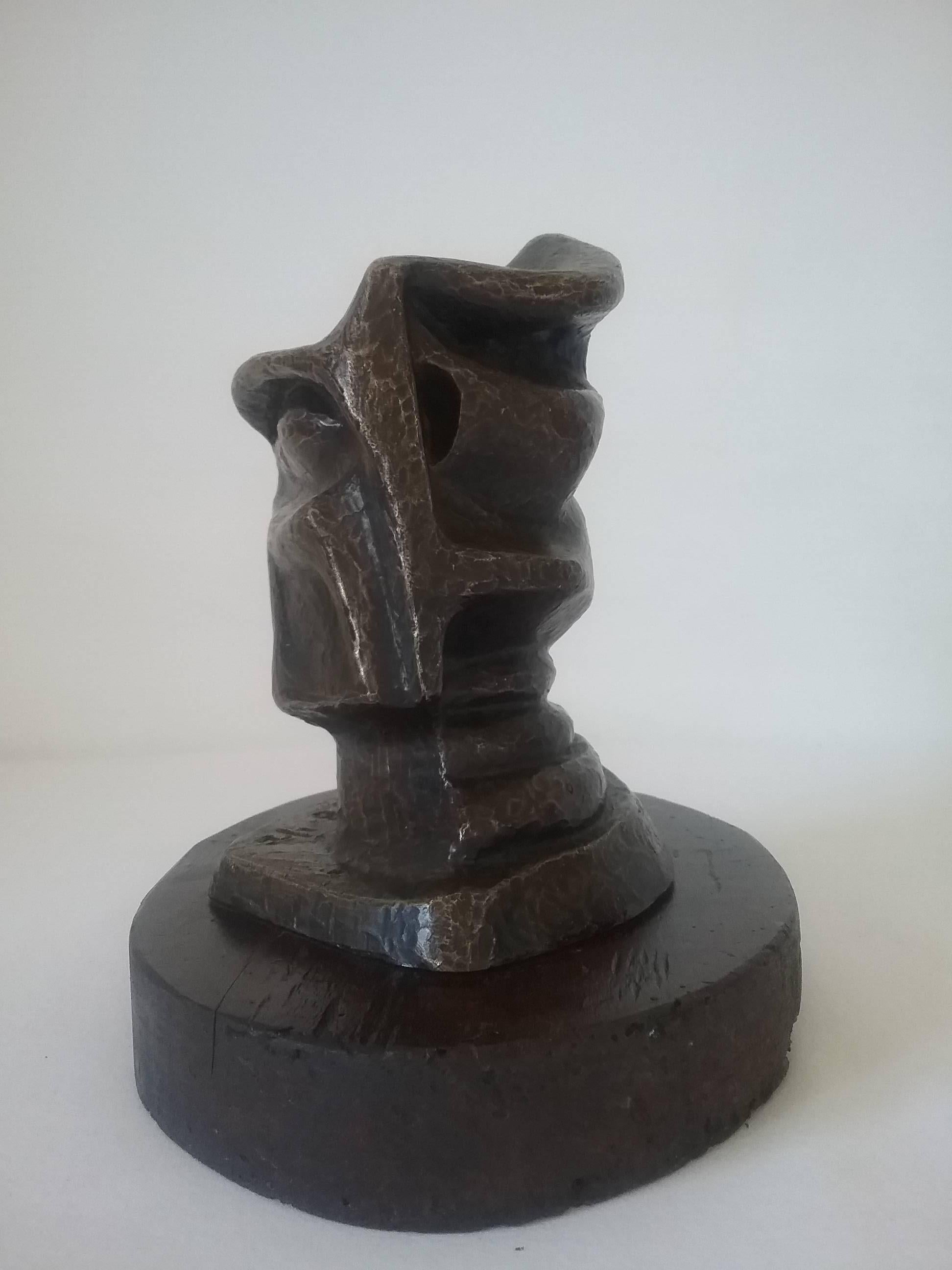 Modern French Abstract Bronze Sculpture Signed and Dated 1988 For Sale