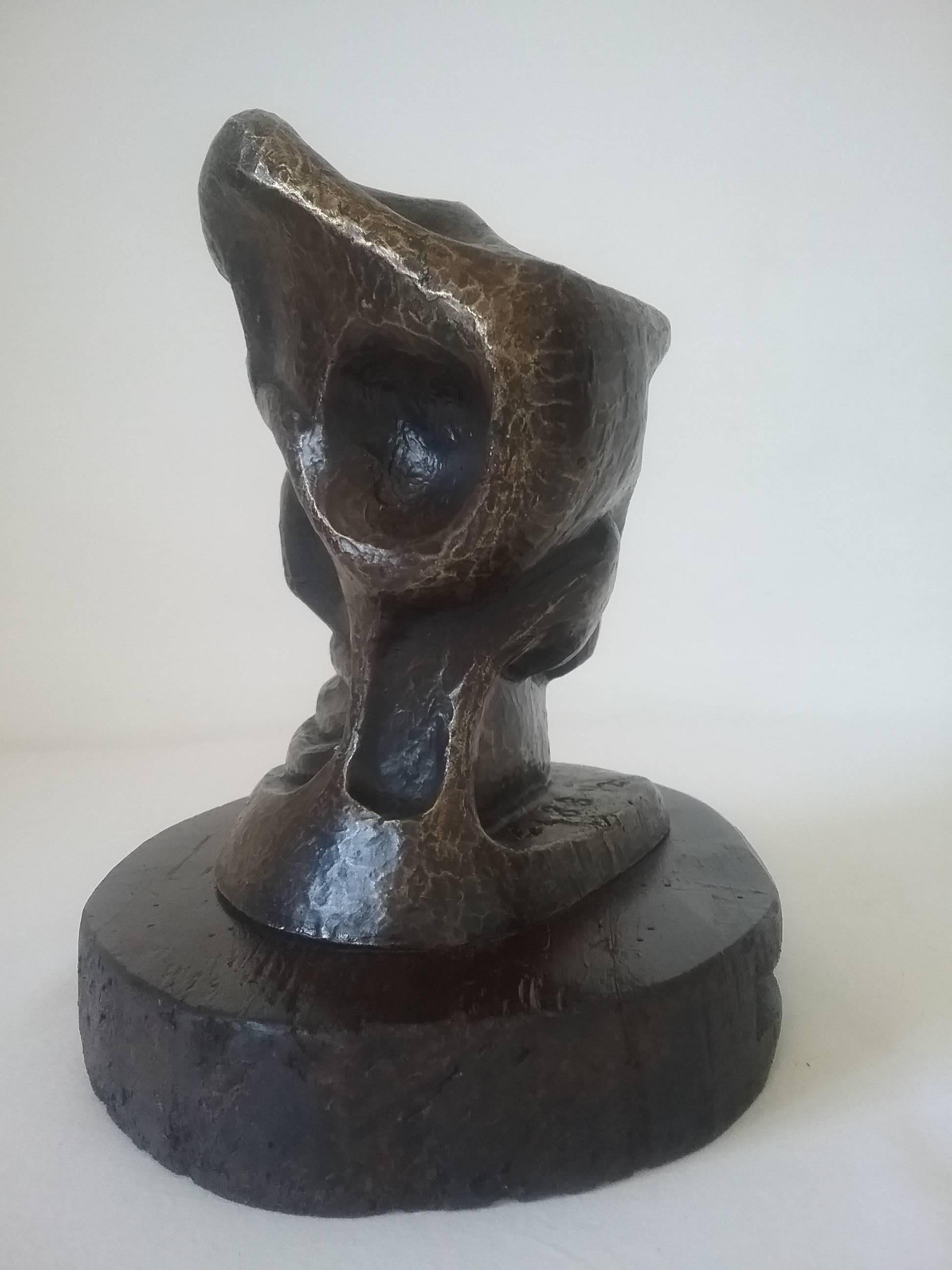 20th Century French Abstract Bronze Sculpture Signed and Dated 1988 For Sale