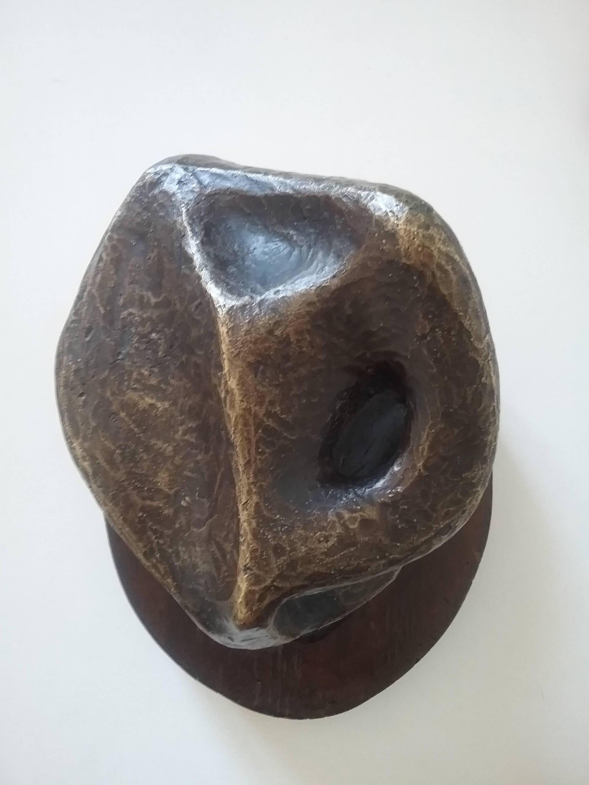 French Abstract Bronze Sculpture Signed and Dated 1988 For Sale 1
