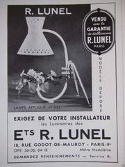1950s Lunel Wrought Iron Table Lamp, Documentation 1953 France
