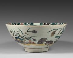 Rare 17th Century Japanese Ko-Kutani Porcelain Bowl