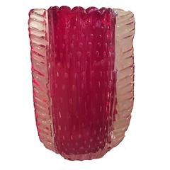 Barovier e Toso 1940 Big Bulicante Red Ruby Vase
