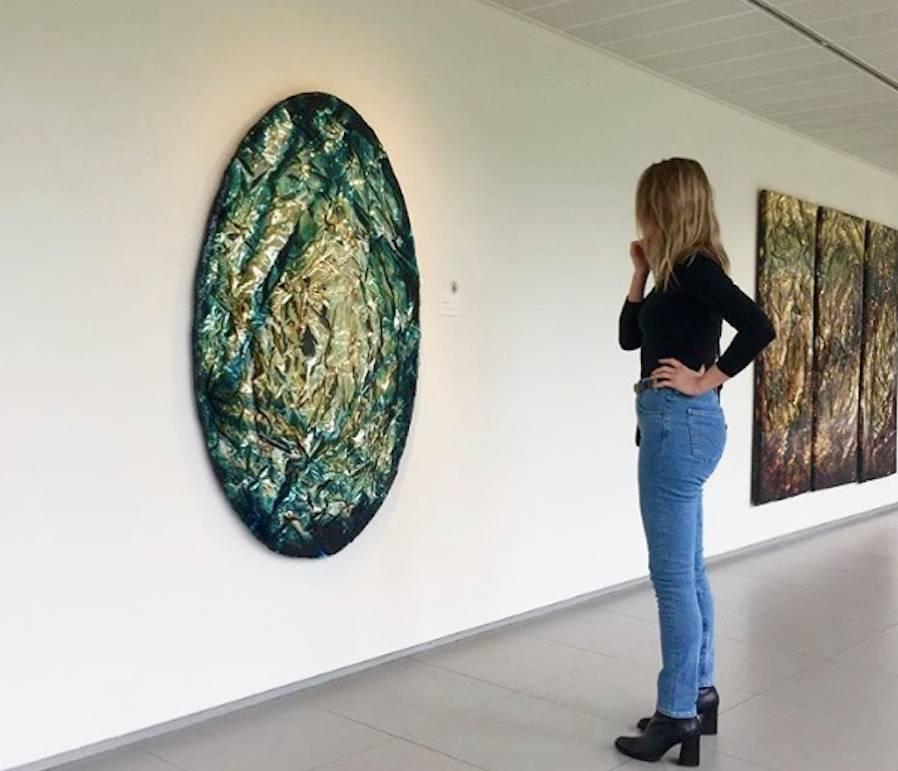 This beautiful wall art has the tittle 'Ocean greatness' and is until the 22nd of May 2017 part of the solo exhibition of Pleunie Buyink in the Noordbrabants Museum in Den Bosch (Netherlands). All museum items are currently exclusively for sale via