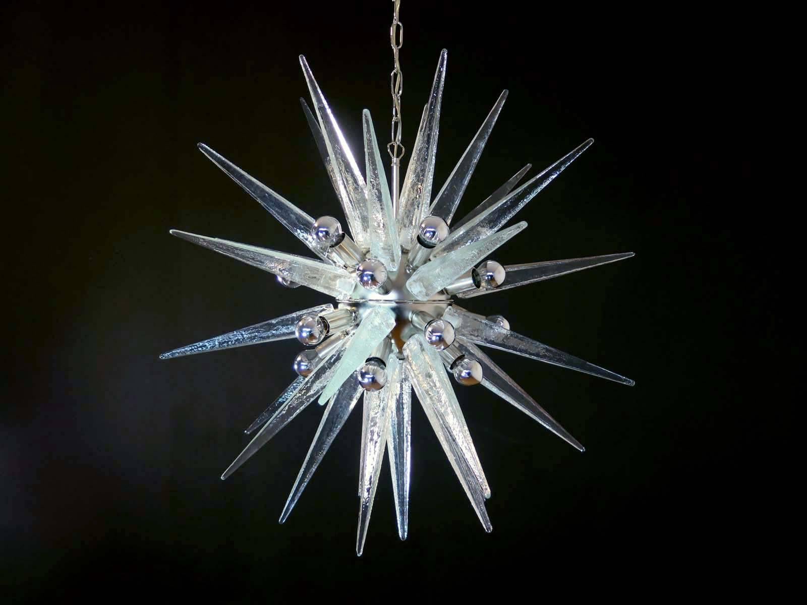 Contemporary Exceptional Murano Glass Sputnik Chandelier