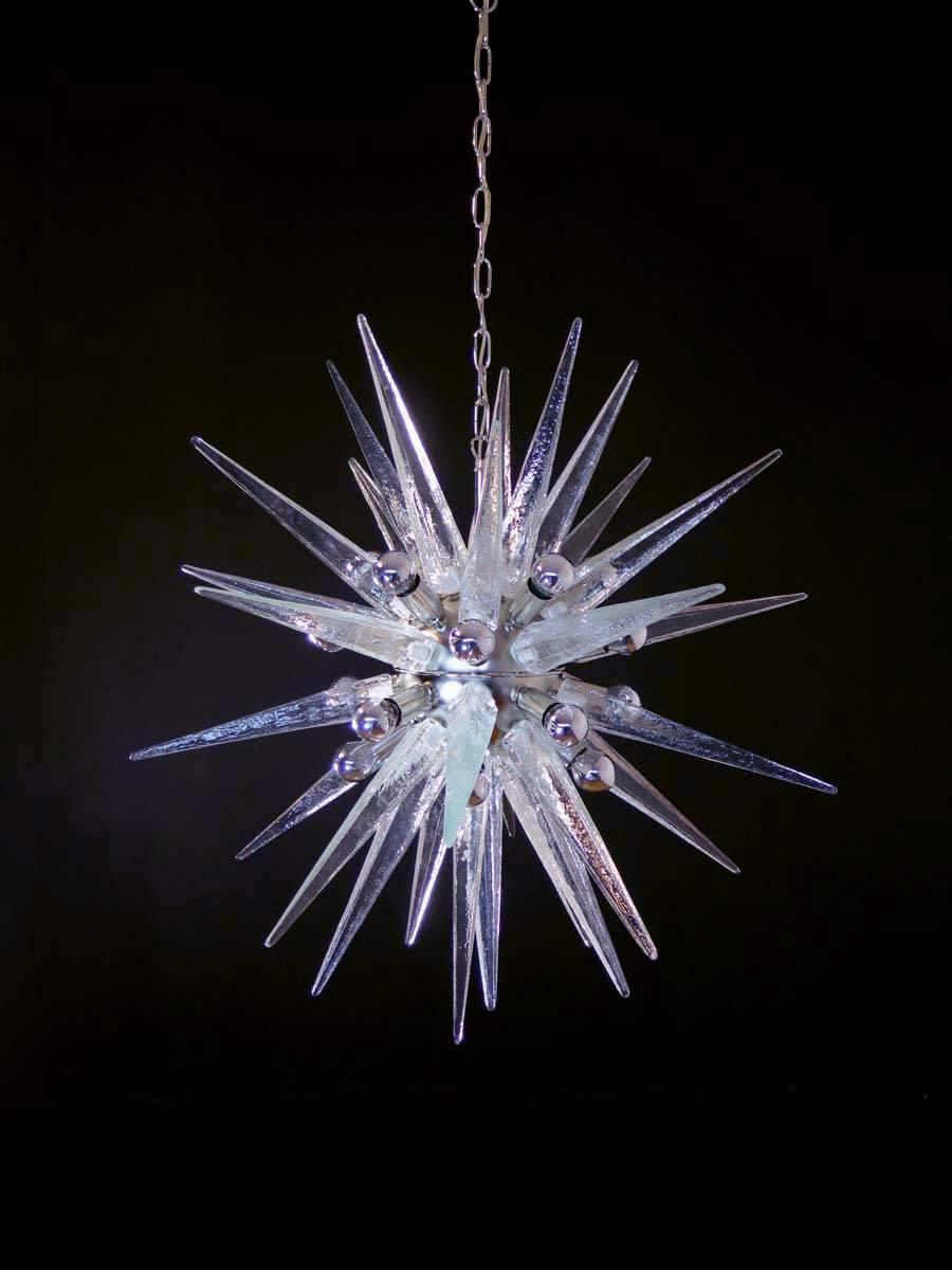 Blown Glass Exceptional Murano Glass Sputnik Chandelier