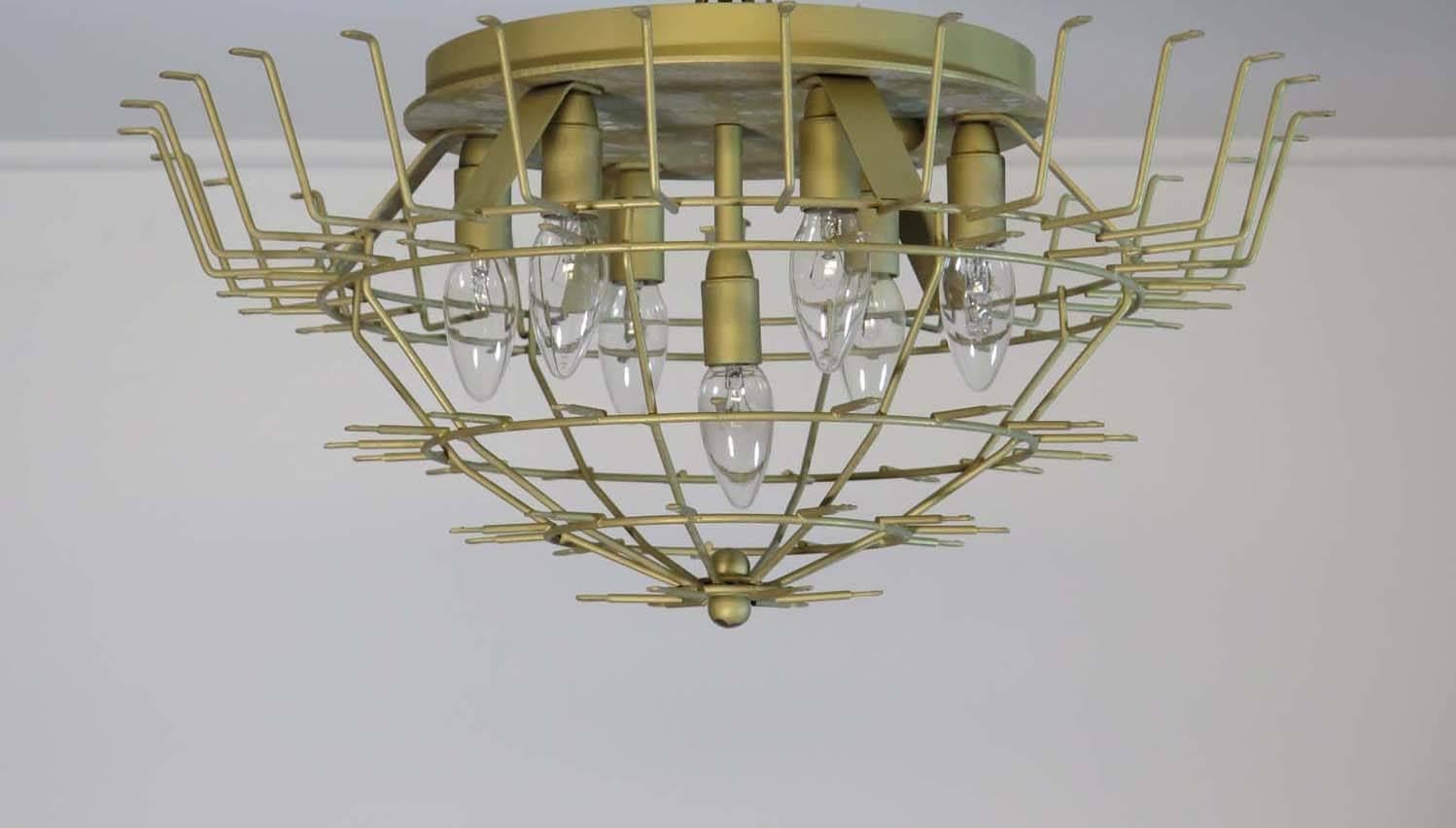 Elegant Murano Poliedri Ceiling Light, Carlo Scarpa 4