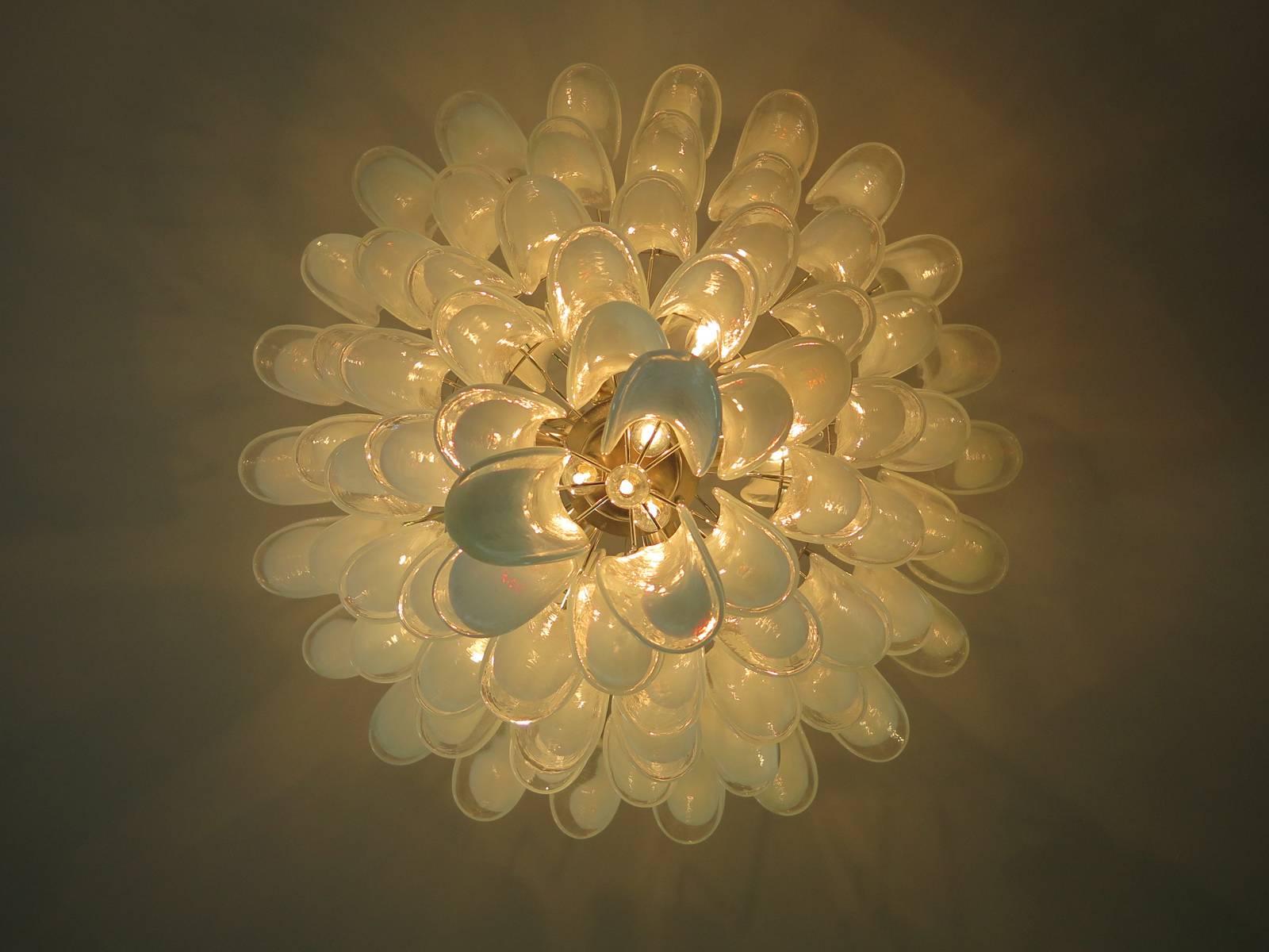 Chandelier Mazzega Murano, Italy - 85 glass petals 1