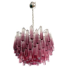 Gorgeous Murano Vintage Chandelier, 107 Quadriedri Amethyst Shade