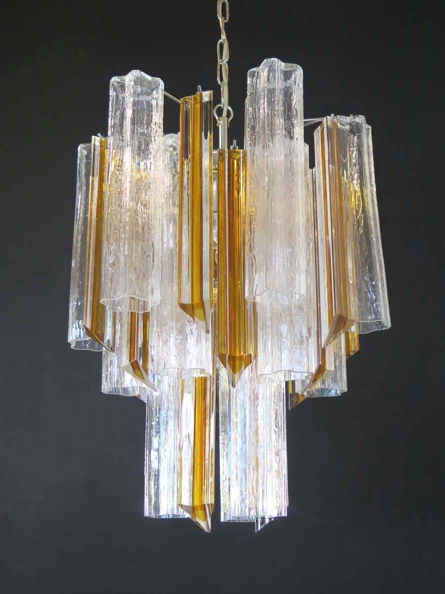 Italian Vintage Murano Glass Chandelier Triedri For Italian Vintage Murano Glass Chandelier Triedri For At 1stdibs