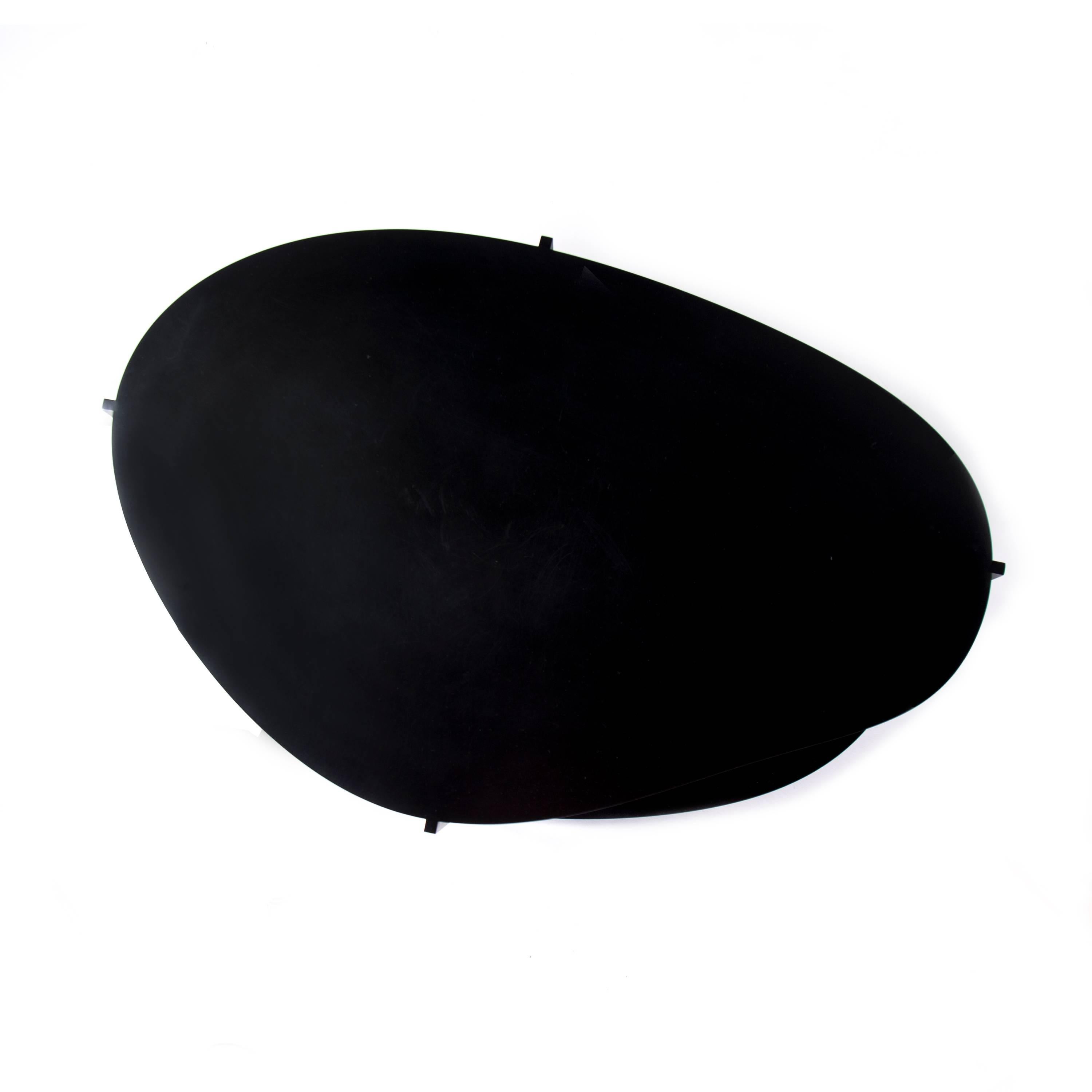 Table basse contemporaine minimaliste organique en acier noir revêtu de poudre, États-Unis Neuf - En vente à Chicago, IL