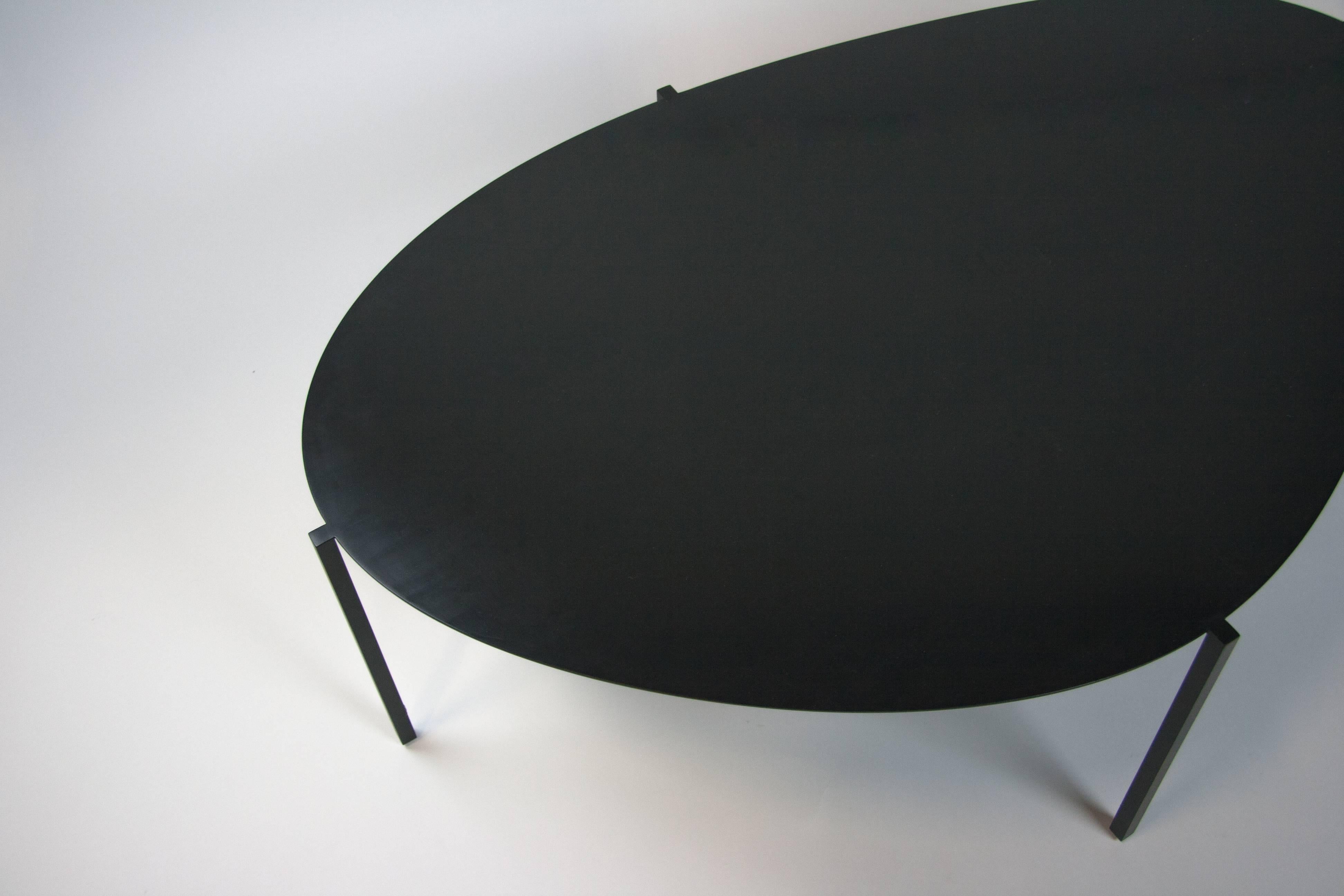 black minimal coffee table