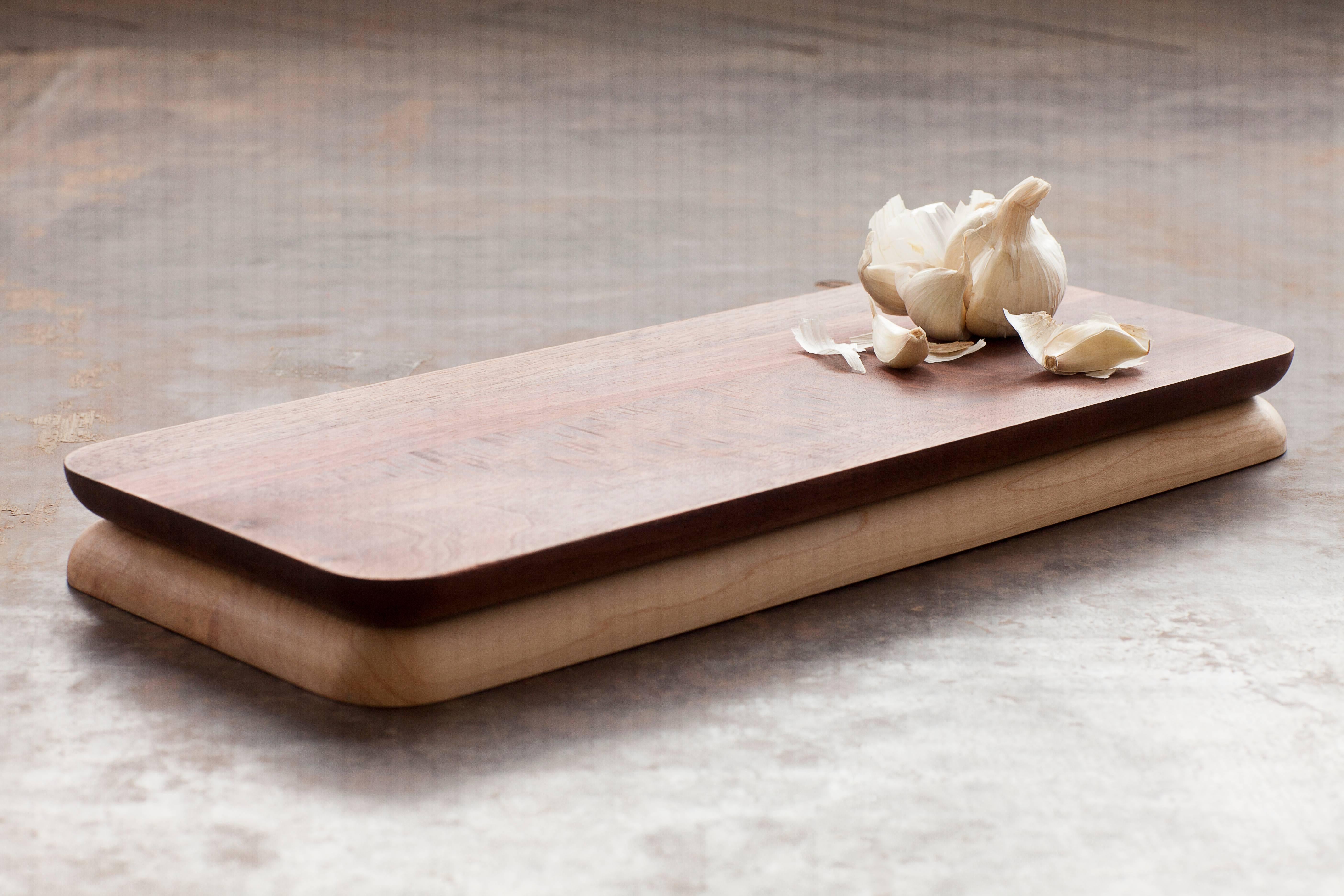 Walnut fferrone Contemporary Rectangular Wood Serving Tray Chopping Serve Board